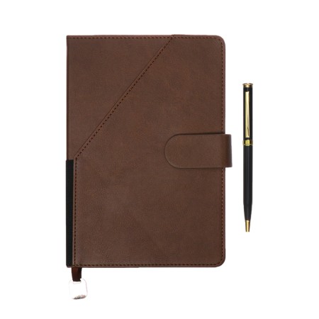 The diary of a non -section A5, 140l, cage, K/deputy, with a pen, in gift. box., brown-1