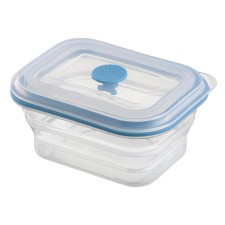 Silikobox transportation and storage container, silicone, folding, 400 ml, blue color