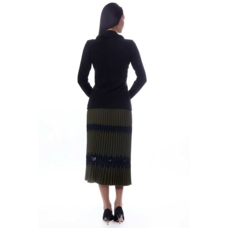 Female skirt, size 42, green color-1