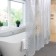 Bathroom curtains Meiwa Sparkle, 182x182 cm, PVC, transparent