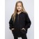 Pulover with a children's zipper, height 140 cm, black color
