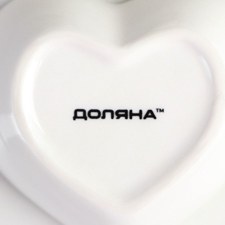 Ceramic shares “Heart”, 50 ml, 8 × 7.3 cm, white color-3