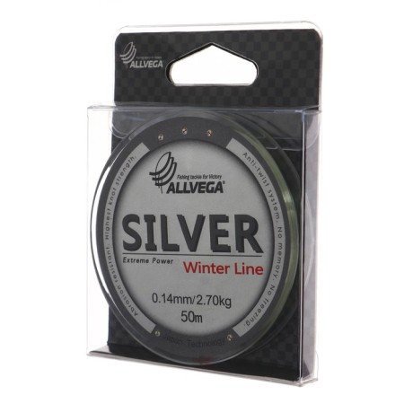 Monophile Lines Allvega Silver, diameter 0.14 mm, test 2.70 kg, 50 m, silver-1