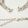 Set 2 objects: earrings, necklace "celebration" petals in 2 rows, white-blue color in silver, 40 cm