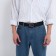 Male belt, width 3.5 cm, buckle machine, black color