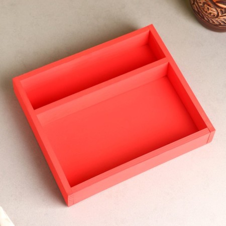 Kashpo wooden 25x20x4.3cm cm "Makarunas", pink light giving beautifully-2