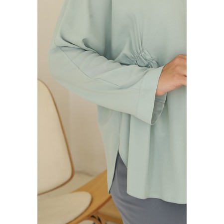 Female blouse, size 52, mint color-4