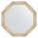 Mirror in the baguette frame, poisoned silver 59 mm, 55x55 cm