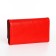 Women's wallet on the button, red color