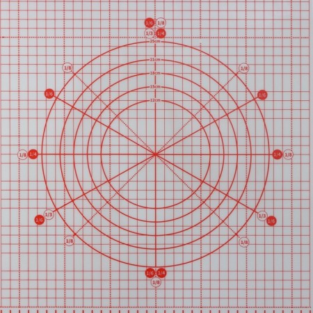 Reinforced rug with markings, silicone, 50 × 40 cm, red color-2