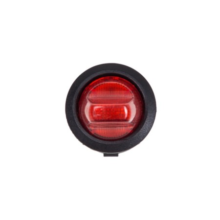 Round key 12V 16A (3C) On-off Red with backlight (RWB-224, SS-214) Rexant 10-4