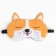 Sleep mask with ears "Pyosha", 19.3 x 13 cm, orange color