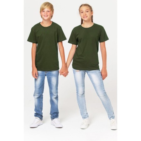 T -shirt for a boy, height 104 cm, khaki color-1