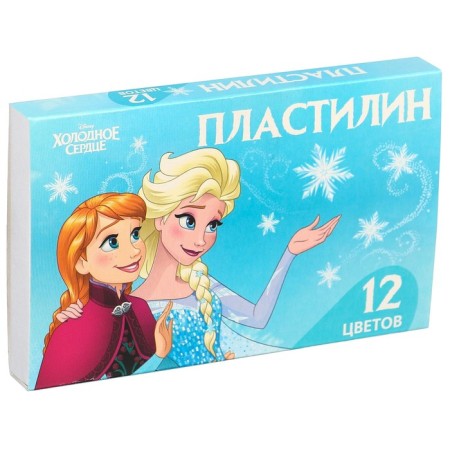 Plasticine 12 colors 180 g "Elsa and Anna", cold heart-1
