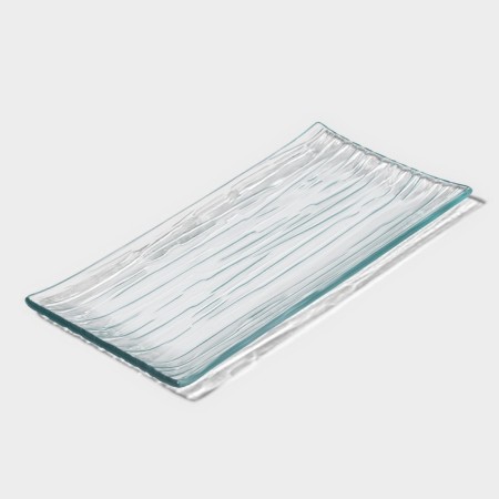 Glass Serving Dolyana "Accent", 19.5 × 9.5 cm, transparent color