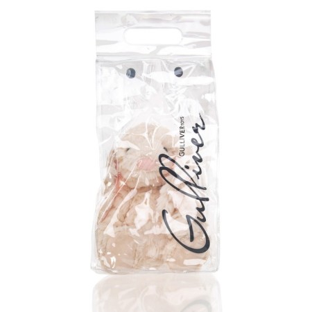 Soft Gulliver toy "Rabbit Persik", beige color, 26 cm-8