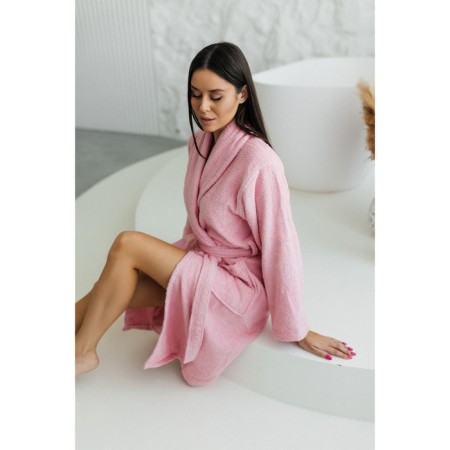 Frequency bathrobe, size 50, pink color