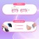 Manicure/pedicure brush, 8 cm, mix color