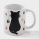 Mug - chameleon ceramic share "cat", 350 ml, white color