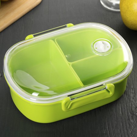 Lunch-Box Plastic "Practicality", 3 compartments, with removable cells, 18.5 × 14 × 7 cm, color mix-8