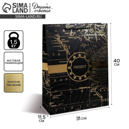 Gift Laminated Vertical, Packaging, Gold Present, L 31 x 40 x 11.5 cm