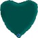 Foil ball 18 "Emerald satin", heart