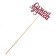 Topper "The best", fuchsia 13x7.1 cm