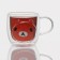 Glass mug with double walls "Panda", 300 ml