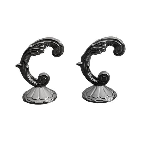 Hook for curtains ks002, one -rod, color chromium-2
