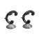Hook for curtains ks002, one -rod, color chromium