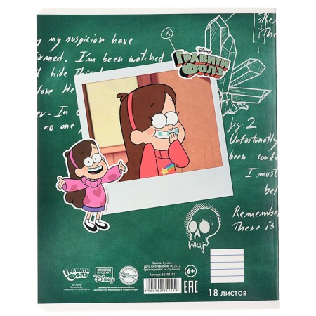 Notebook in a line of 18 sheets, 5 types of mix, cover coated cardboard, gravity farz-5