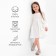 Children's dress with long sleeve KAFTAN "Muslin", size 28 (86 -92 cm) White color