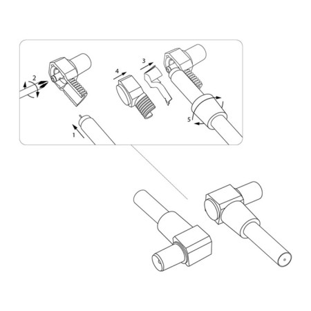 The antenna connector to the cable, (plug-TV corner), white, (1pc) rexant-4