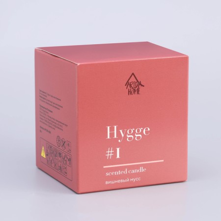 Aromatic candle "Hygge" #1 cherry mousse, soy wax, in a bank, 90 g-14