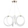Bayerlux “Desy” LED 128W gold 54x54x23-120 cm