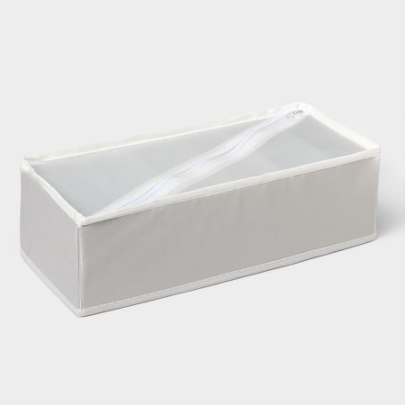 Organizer for linen 6 cells LadOM, 34x15x10 cm, beige color-5