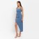 Women's Skirt asymmetric Mist: Denim R.44, Blue