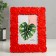 Photo frame plastic 10x15 cm "Push roses" red 16x21 cm