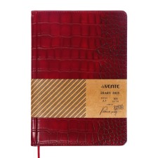 Dated diary 2024 A5 176 sheets, Devente.belcanto, firmly cover of artificial leather with foam, lies, cream block 70 g/m2, burgundy