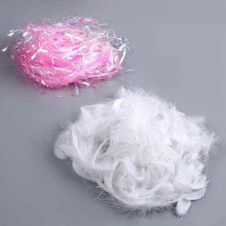 Set for creativity and decor "Features of white + filler", pink color-1
