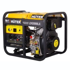 Diesel generator Huter LDG 5000LX, 220 V, 3.3 kW, synchronous, 14 l, 8 l/s, 0.375 l/h/h