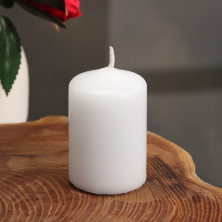 Candle - cylinder, 4x6 cm, 9 hours, white