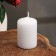 Candle - cylinder, 4x6 cm, 9 hours, white