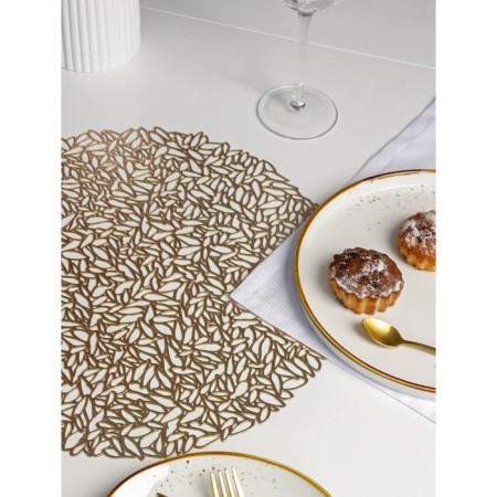 Serving napkin on the table "Manifik", d = 38 cm, gold color-1