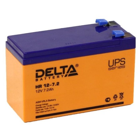 The battery Delta 7.2 ah 12 volts HR 12-7.2