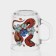 New Year's glass tea mug "Flowers and snakes", 200 ml, mix