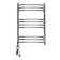 Domoterm electric heated towel rail "Laura", 500 x 800 mm, 10 crossbars, left, chrome