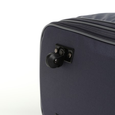 Road bag on wheels, a long belt, with an increase, an outer pocket, the color is gray-2