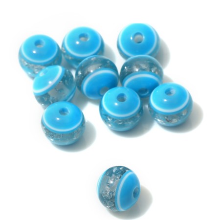 Busina "Rondel" inclusive, 1 × 1 × 0.8 cm, (set 10pcs), blue color-1