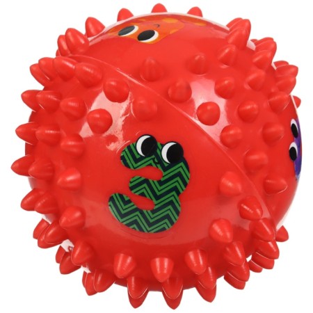 Developing tactile ball "Hedgehog", diameter 9 cm, with a squeak, in a bag, crumb I-3